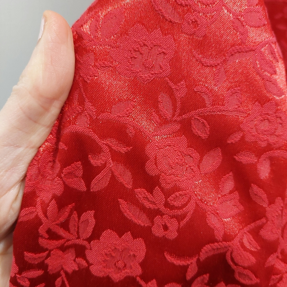 Be Smart Women's Medium Chic Sleeveless Red Floral Dress - Picture 13 of 13